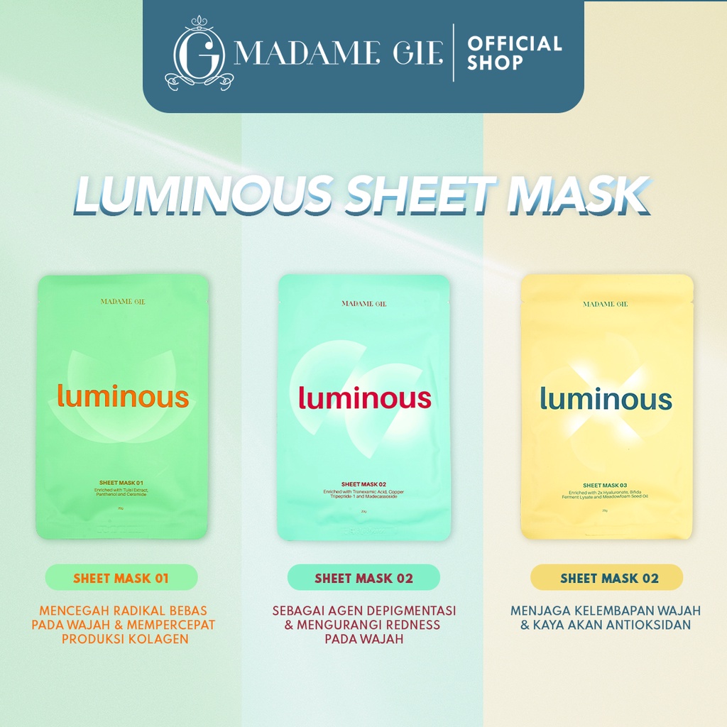 Madame Gie Luminous Sheet Mask 03 (Kuning)