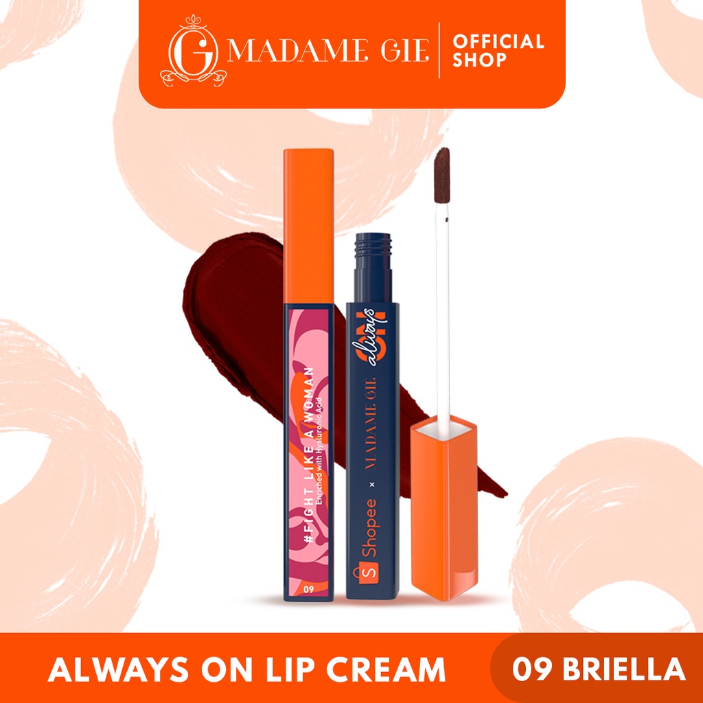 Madame Gie x Shopee - Always On Lip Cream - 09 Briella