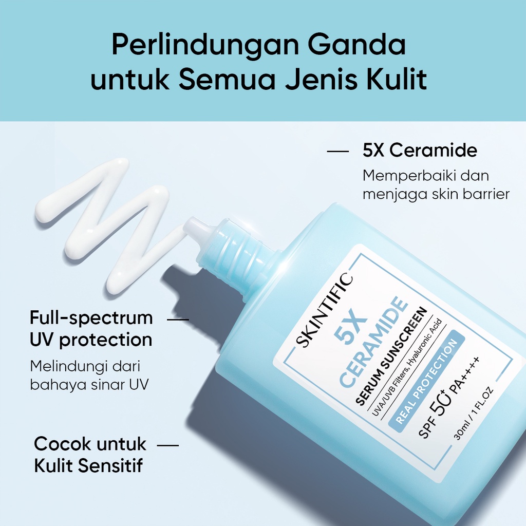 Skintific 5x Ceramide Serum Sunscreen SPF50 PA++++ 30ml