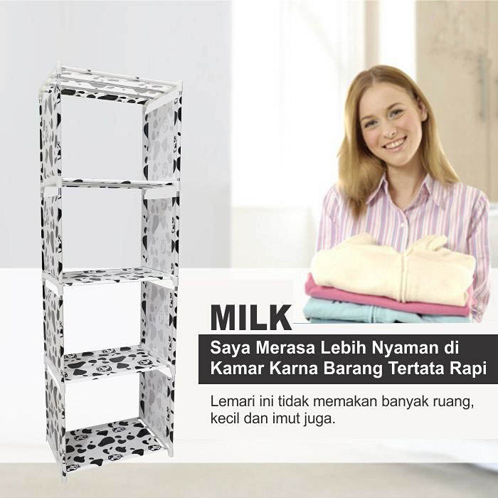 TRI J - Rak Serbaguna 5 Susun / Rak Buku (4 Pipa Besi)