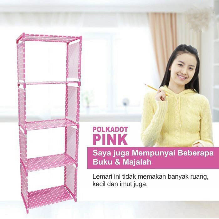 TRI J - Rak Serbaguna 5 Susun / Rak Buku (4 Pipa Besi)