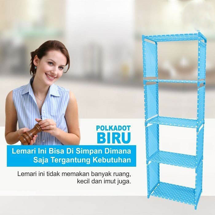 TRI J - Rak Serbaguna 5 Susun / Rak Buku (4 Pipa Besi)