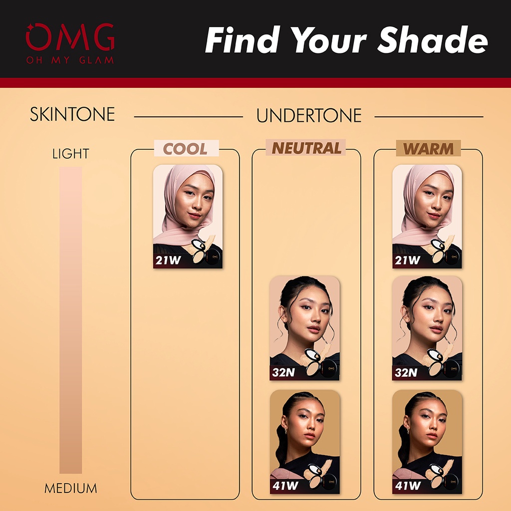 Oh My Glam Coverlast Two Way Cake - 21W Light (OMG)
