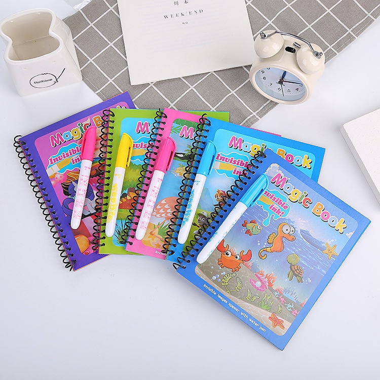 Magic Water Book + Pen - Buku Gambar Ajaib