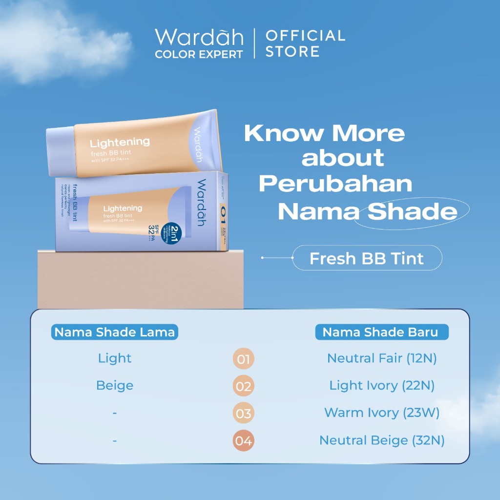 Wardah Lightening Fresh BB Tint 15ml - 01 Neutral Fair (12N)
