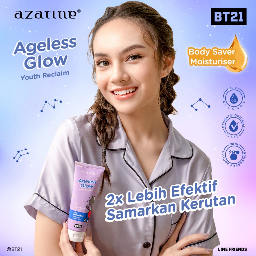 Azarine Bodysaver Serum 100ml - Ageless Glow (Ungu)