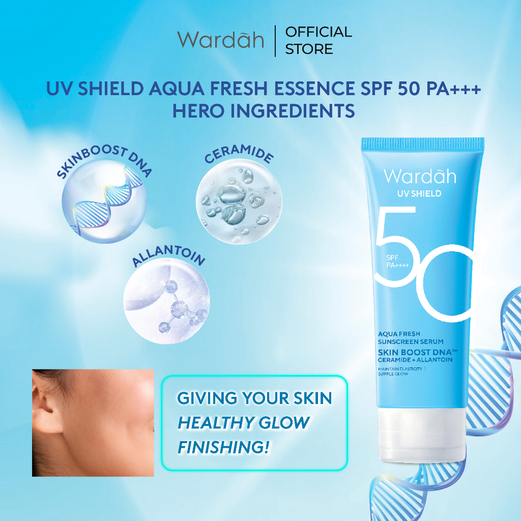 Wardah UV Shield Aqua Fresh Sunscreen Serum SPF50 PA++++ 30ml