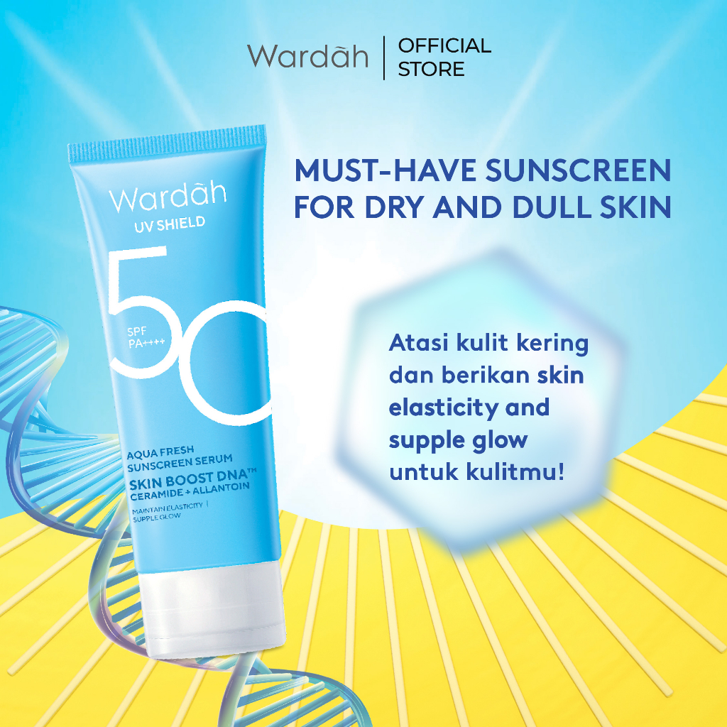 Wardah UV Shield Aqua Fresh Sunscreen Serum SPF50 PA++++ 30ml