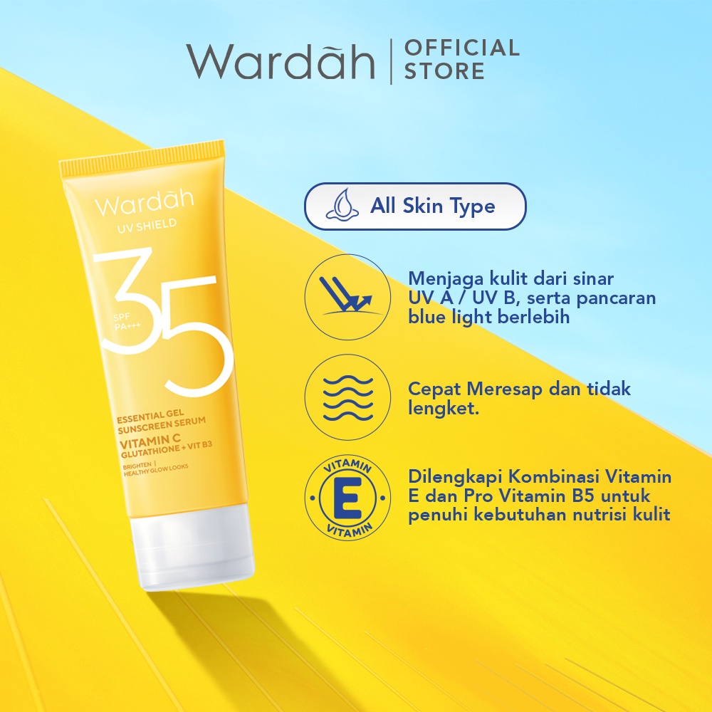 Wardah UV Shield Essential Sunscreen Gel SPF35 PA+++ 40ml