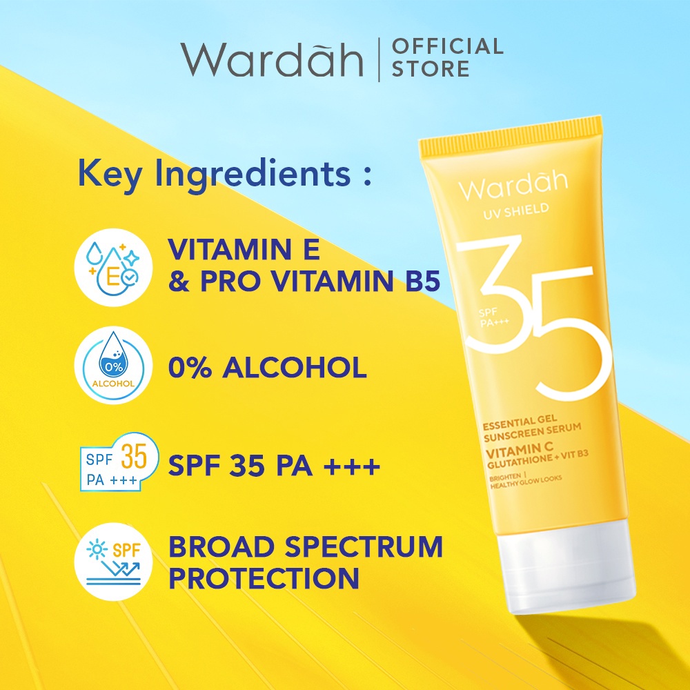 Wardah UV Shield Essential Sunscreen Gel SPF35 PA+++ 40ml