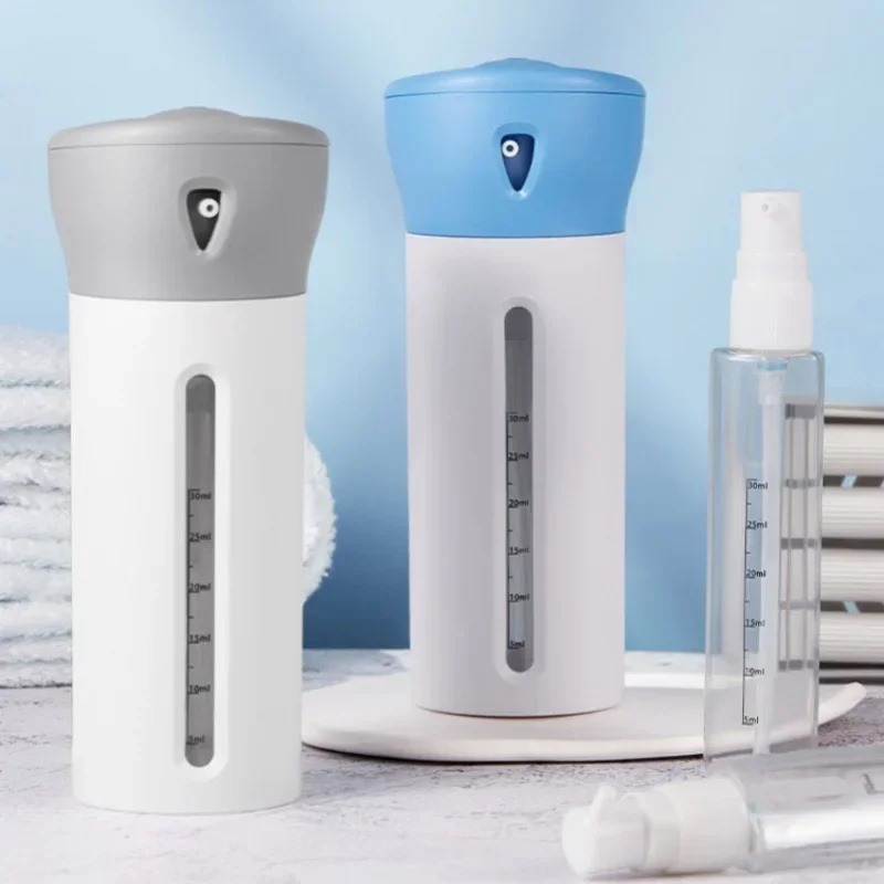 Botol Smart Travel 4in1 - Botol Travel Dispenser Sabun Shampoo Portable Praktis Isi 4