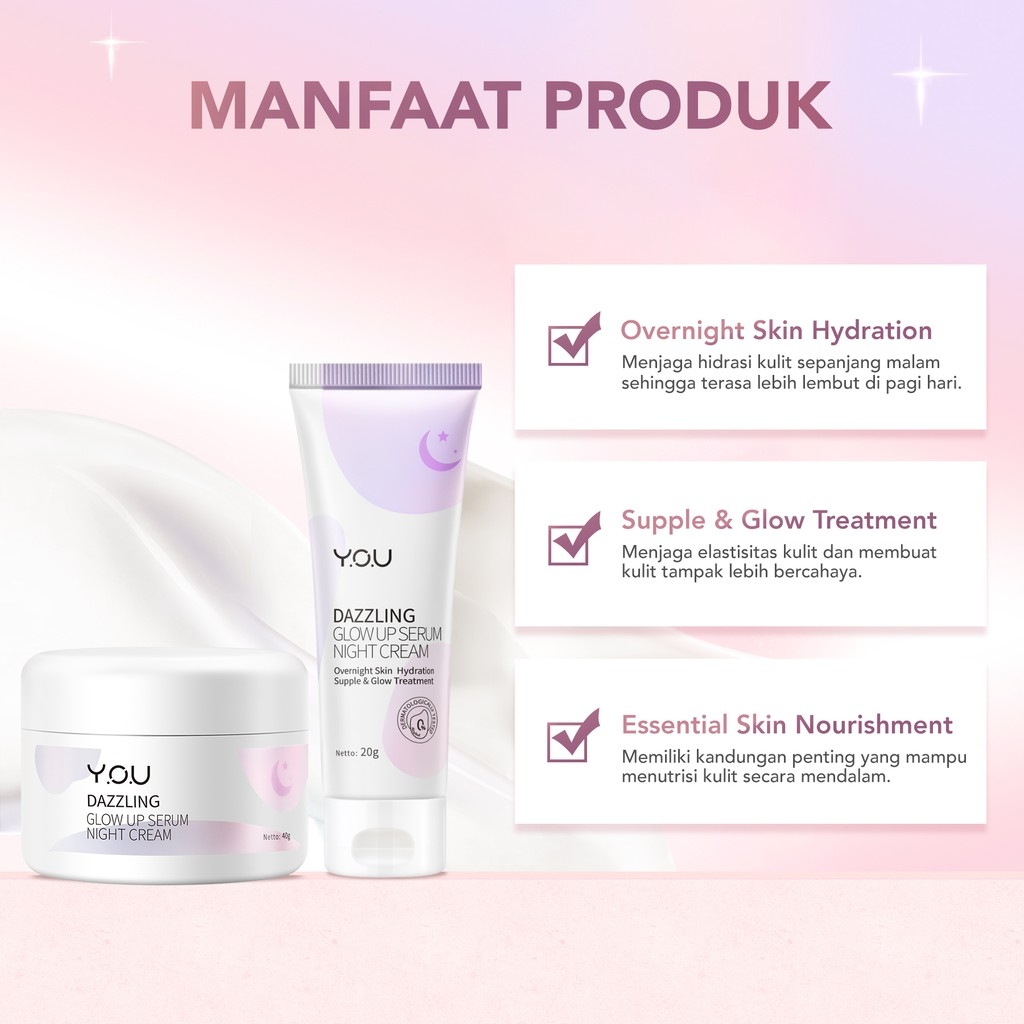 YOU Dazzling Glow Up Serum Night Cream 20gr
