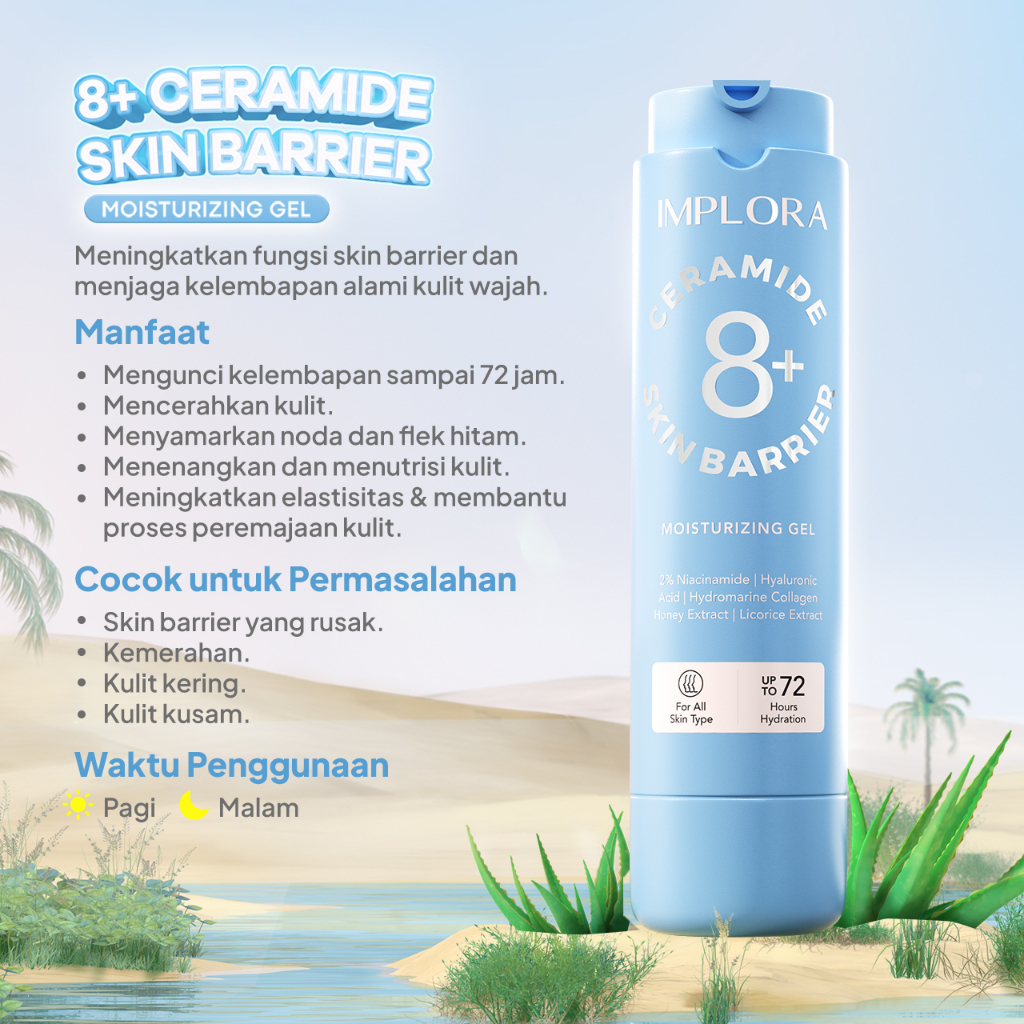 Implora 8+ Ceramide Skin Barrier Moisturizing Gel FULL SIZE 50ml