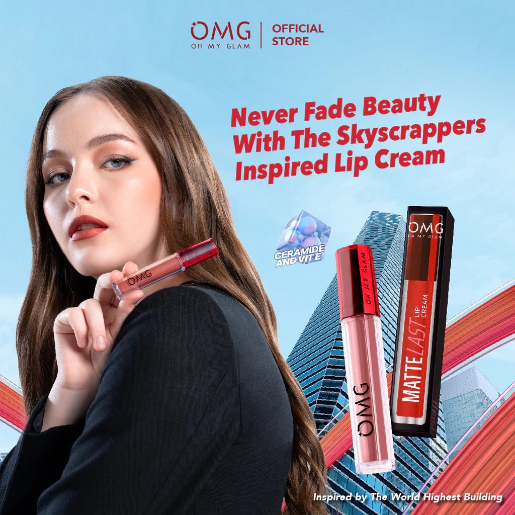 Oh My Glam Mattelast Lip Cream - 14 Cappuccino 2.9g (OMG)