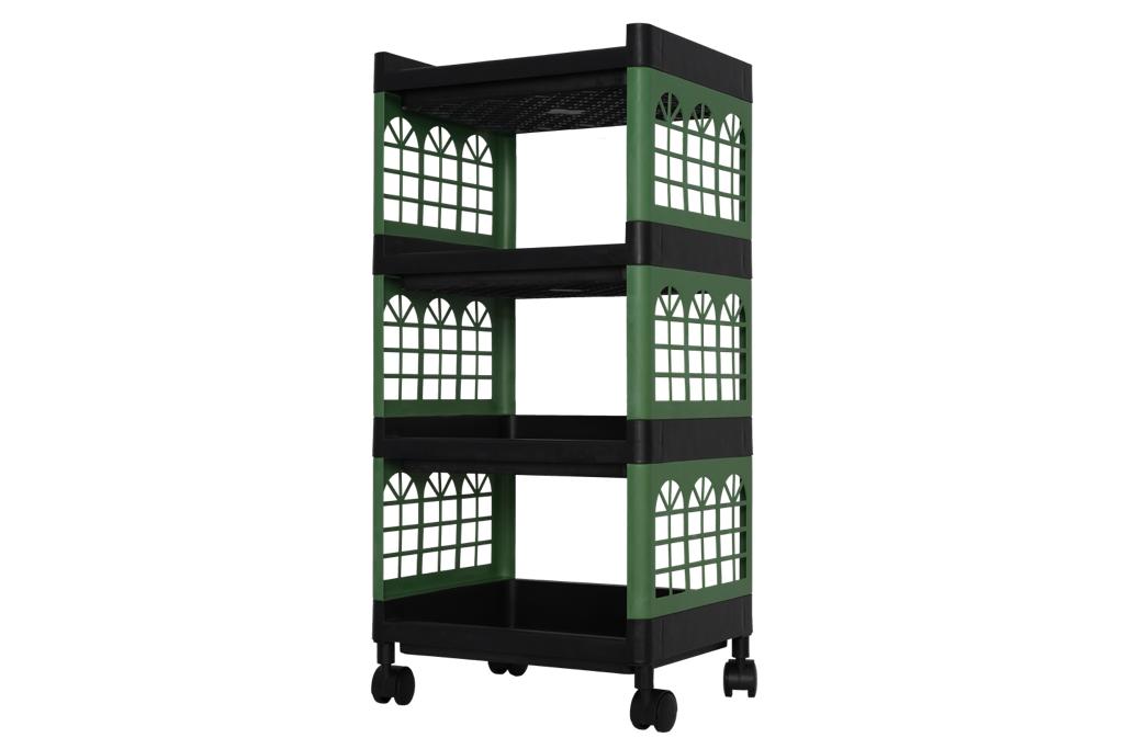 TRI J - Rak Yoyo Serbaguna Plastik 4 Susun (Rak Roda 4Tingkat)