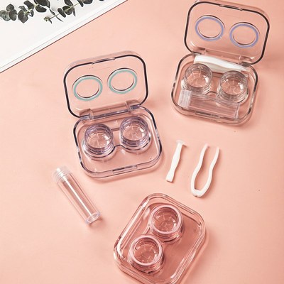 Tempat Softlens Bening + Jepitan - Wadah Soflens (Lensa Kontak) dan Jepitan