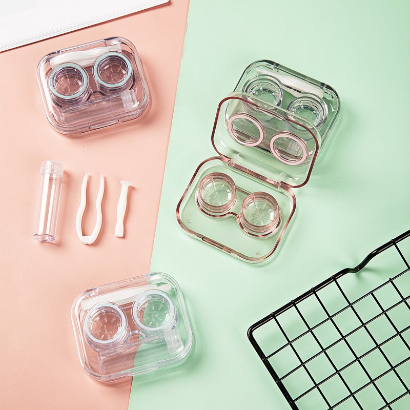 Tempat Softlens Bening + Jepitan - Wadah Soflens (Lensa Kontak) dan Jepitan