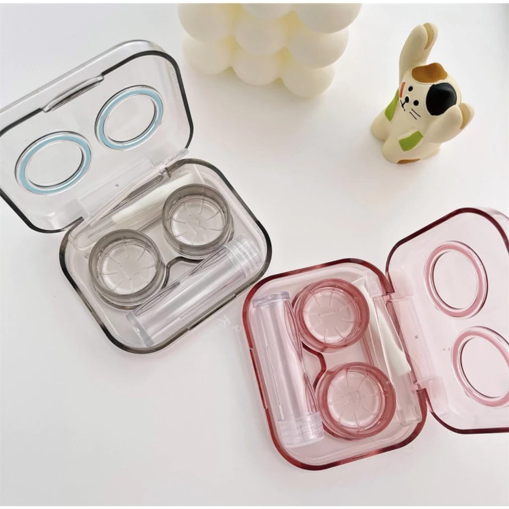 Tempat Softlens Bening + Jepitan - Wadah Soflens (Lensa Kontak) dan Jepitan
