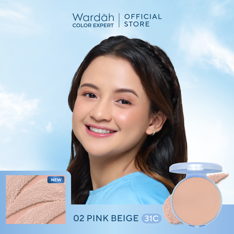 Wardah Lightening Powder Foundation Light Feel 12gr REFILL 02 Pink Beige (31C)