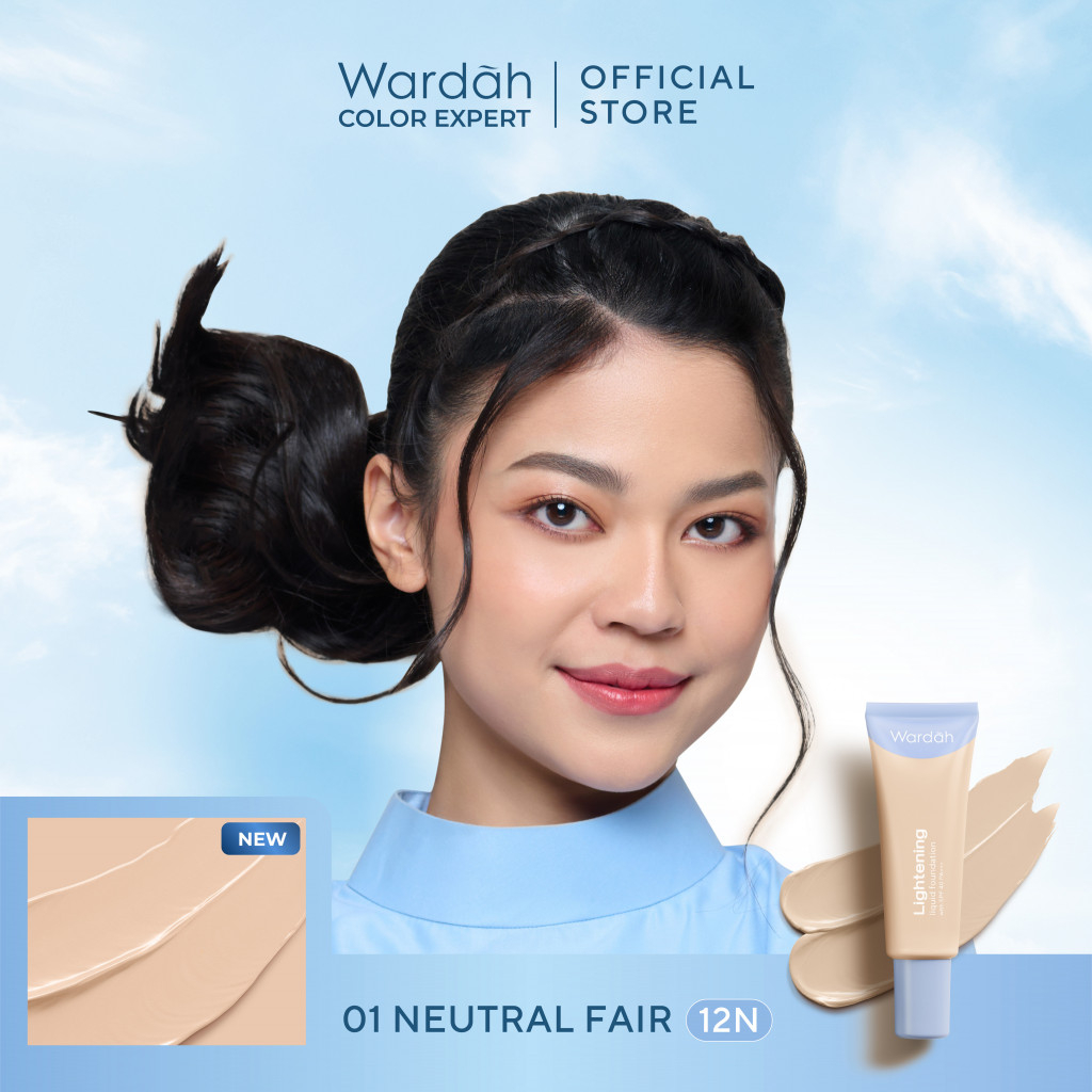 Wardah Lightening Liquid Foundation 25ml - 01 Neutral Fair (12N)