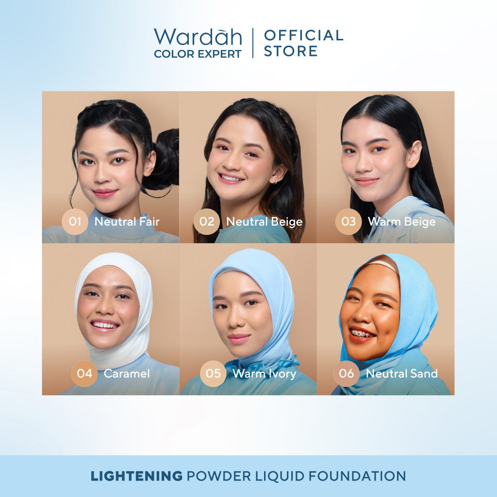 Wardah Lightening Liquid Foundation 25ml - 01 Neutral Fair (12N)