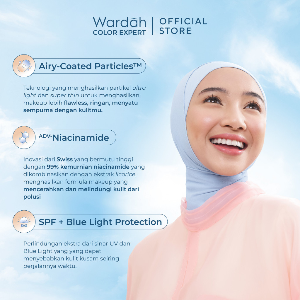 Wardah Lightening Liquid Foundation 25ml - 03 Warm Beige (32W)