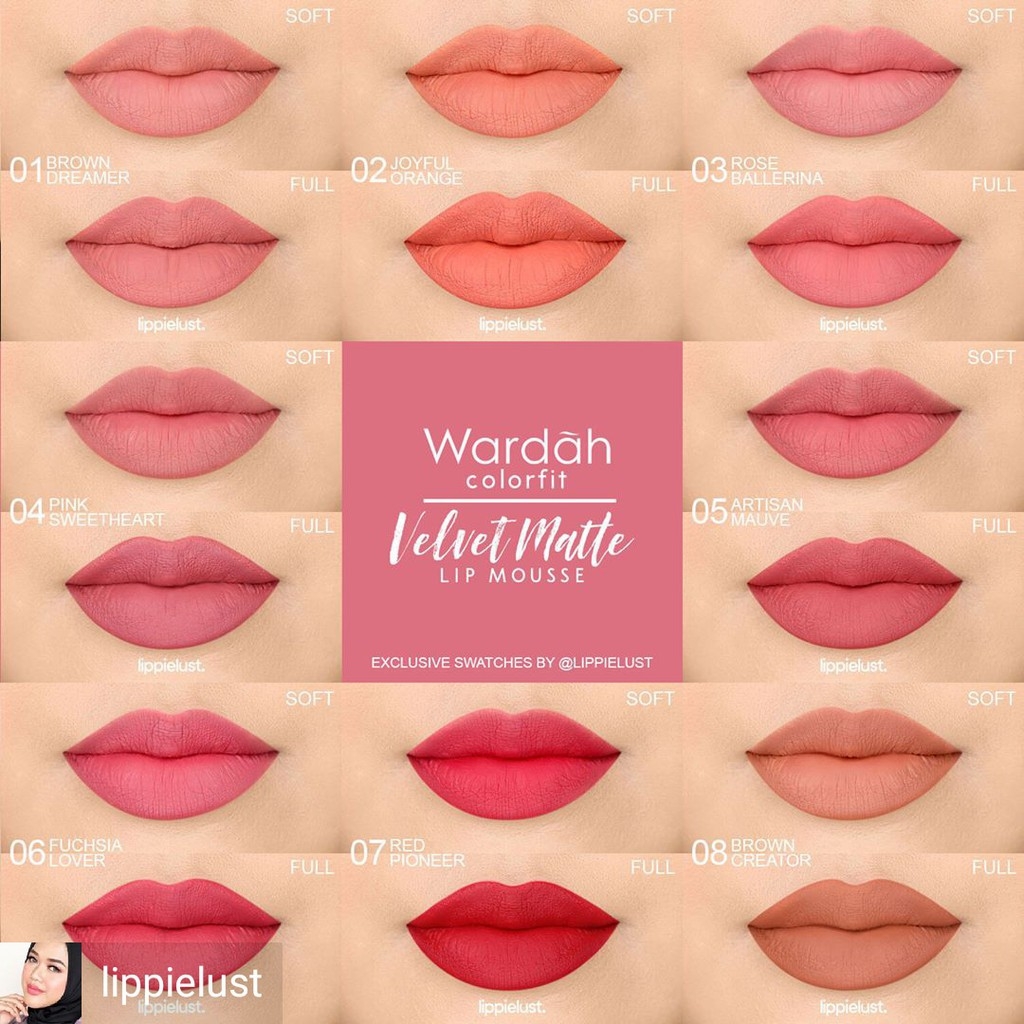 Wardah Colorfit Velvet Matte Lip Mousse 03 Rose Ballerina