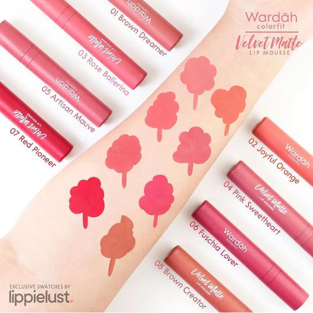 Wardah Colorfit Velvet Matte Lip Mousse 08 Brown Creator