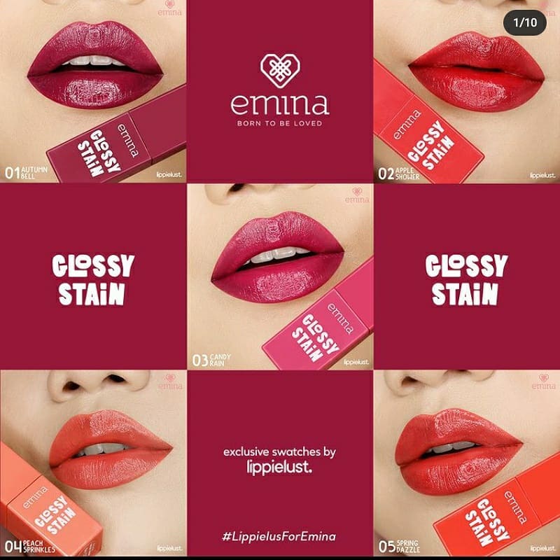 Emina Glossy Stain Liptint 3g - 01 Autumn Bell