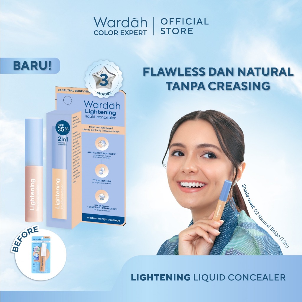 Wardah Lightening Liquid Concealer 6gr - 01 Pink Fair (11C)