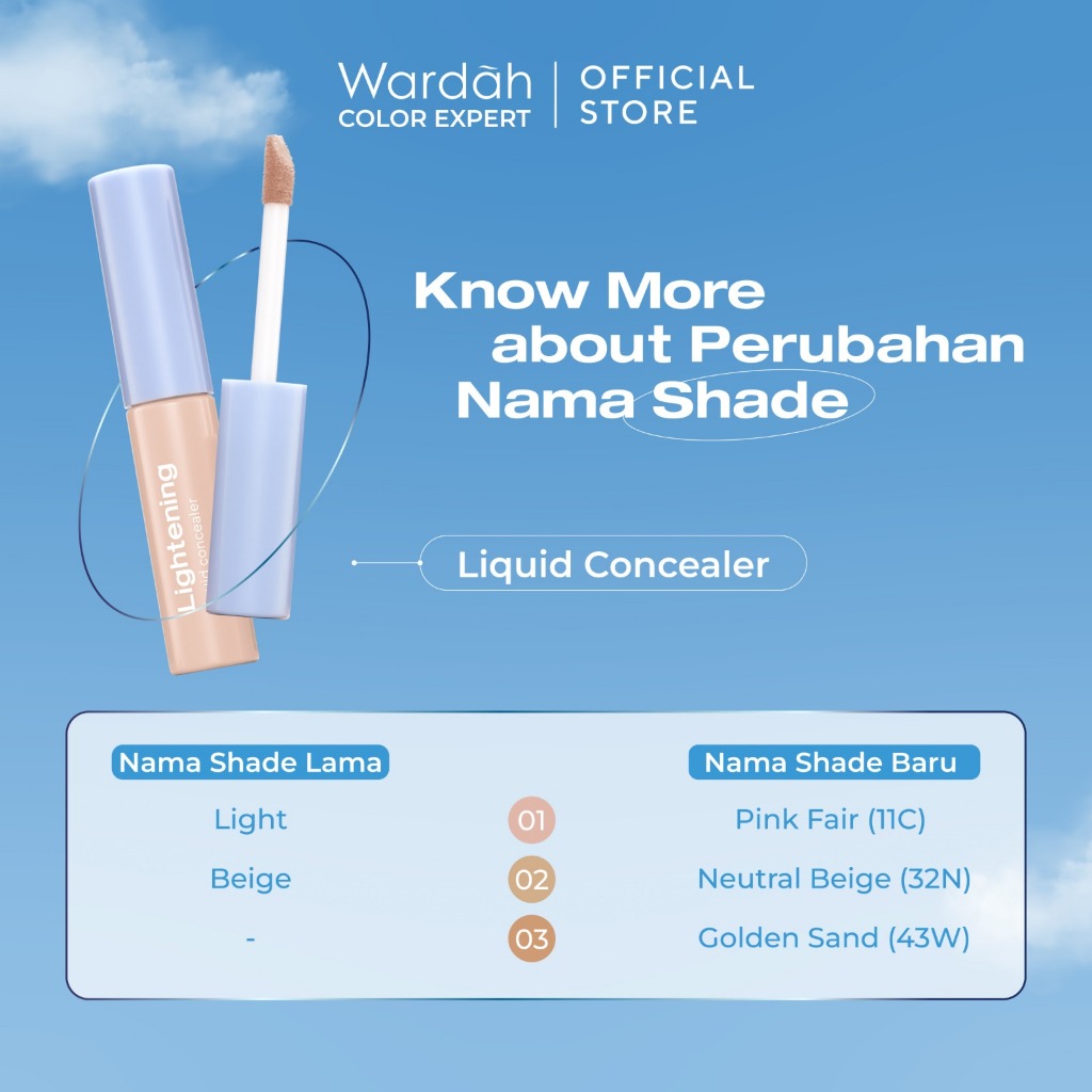 Wardah Lightening Liquid Concealer 6gr - 01 Pink Fair (11C)