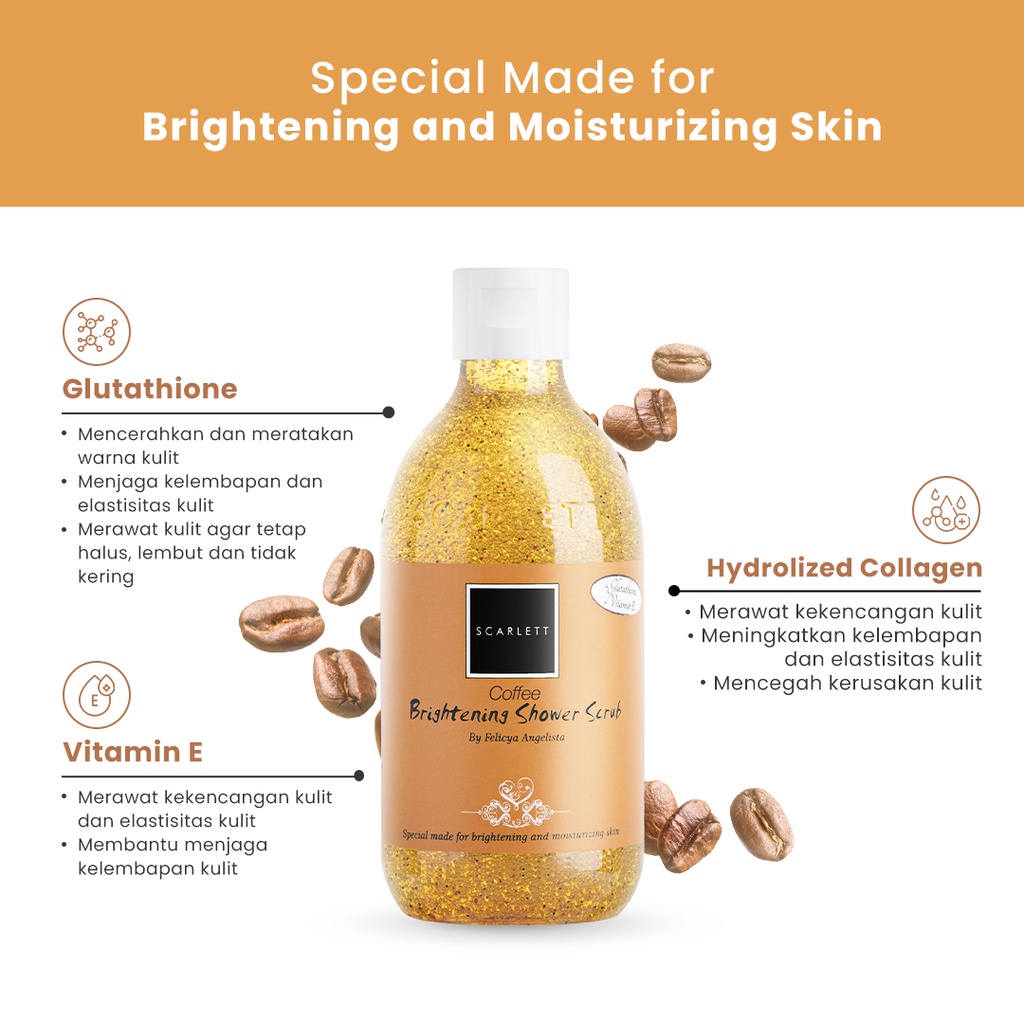 SCARLETT Shower Scrub Coffee 300ml