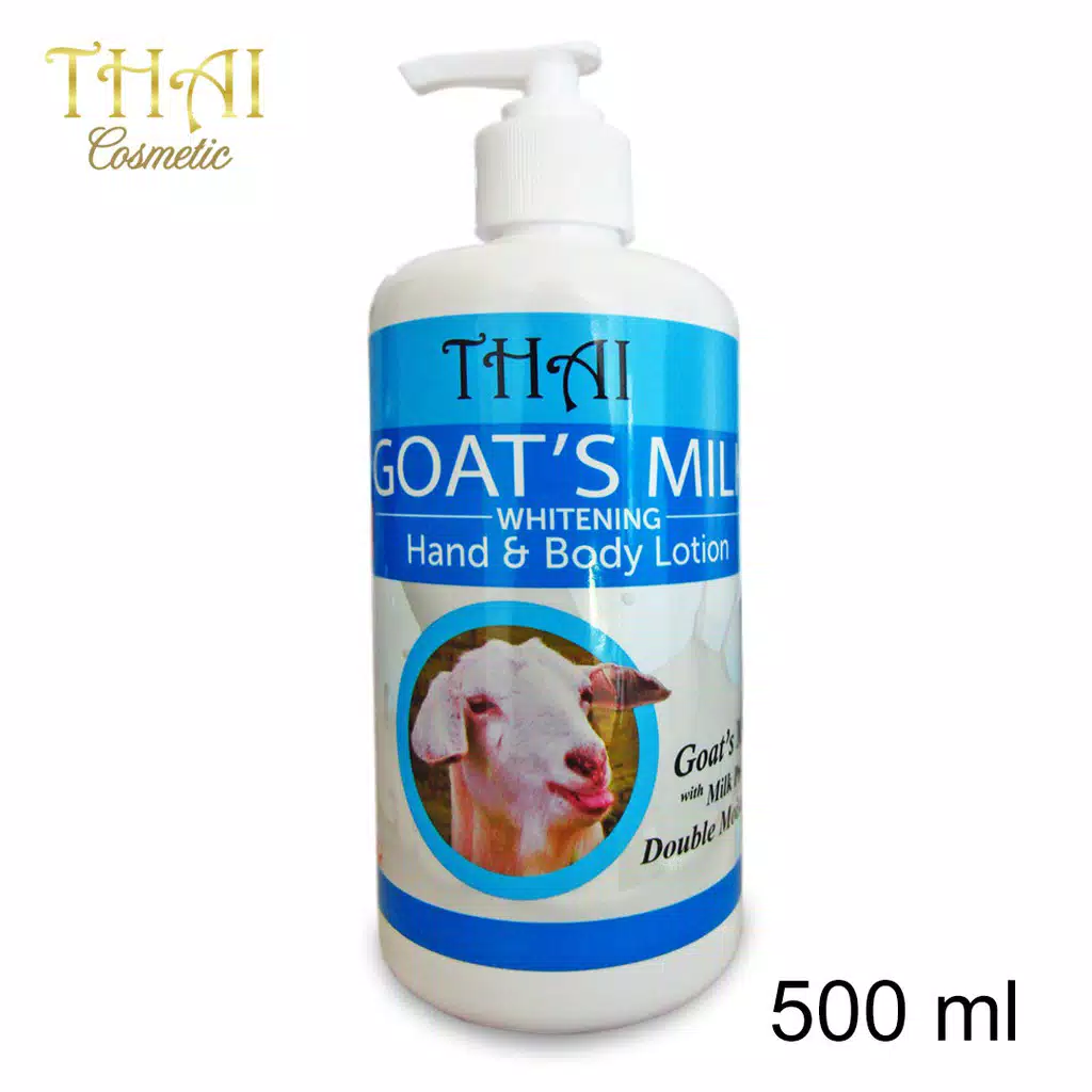 Thai Whitening Hand & Body Lotion 500mL - Goat's Milk (Botol Pump Besar)