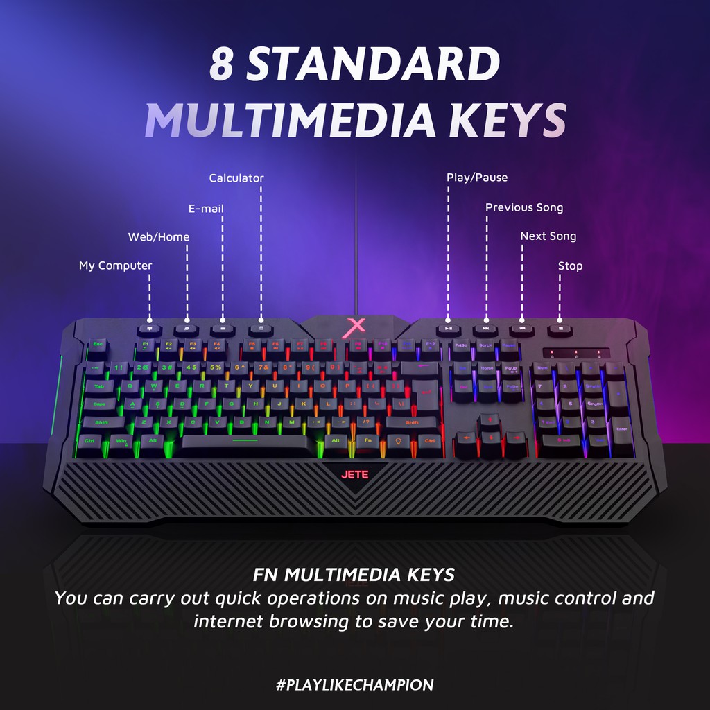 JETE X Keyboard Gaming KBX2