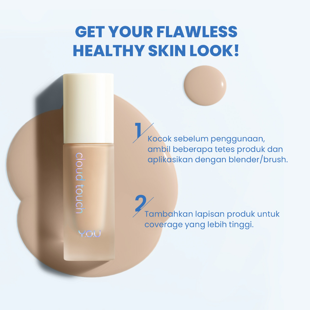 YOU Cloud Touch Blurring Skin Tint 20ml (Liquid Foundation) - N402 Shell Ivory