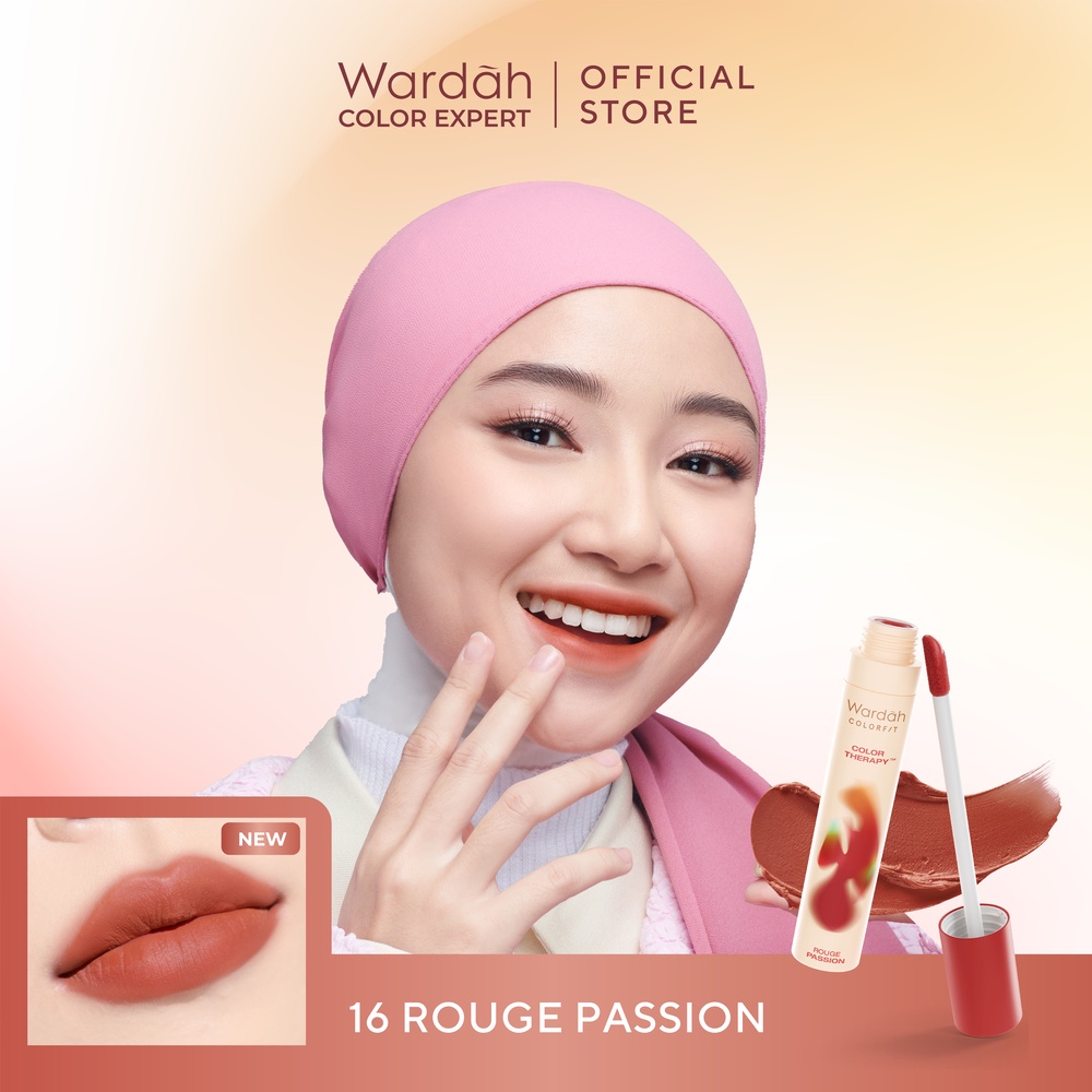 Wardah Colorfit Velvet Matte Lip Mousse Color Therapy 4gr - 16 Rouge Passion Wardah Colorfit Velvet Matte Lip Mousse Color Therapy 4gr - 16 Rouge Passion