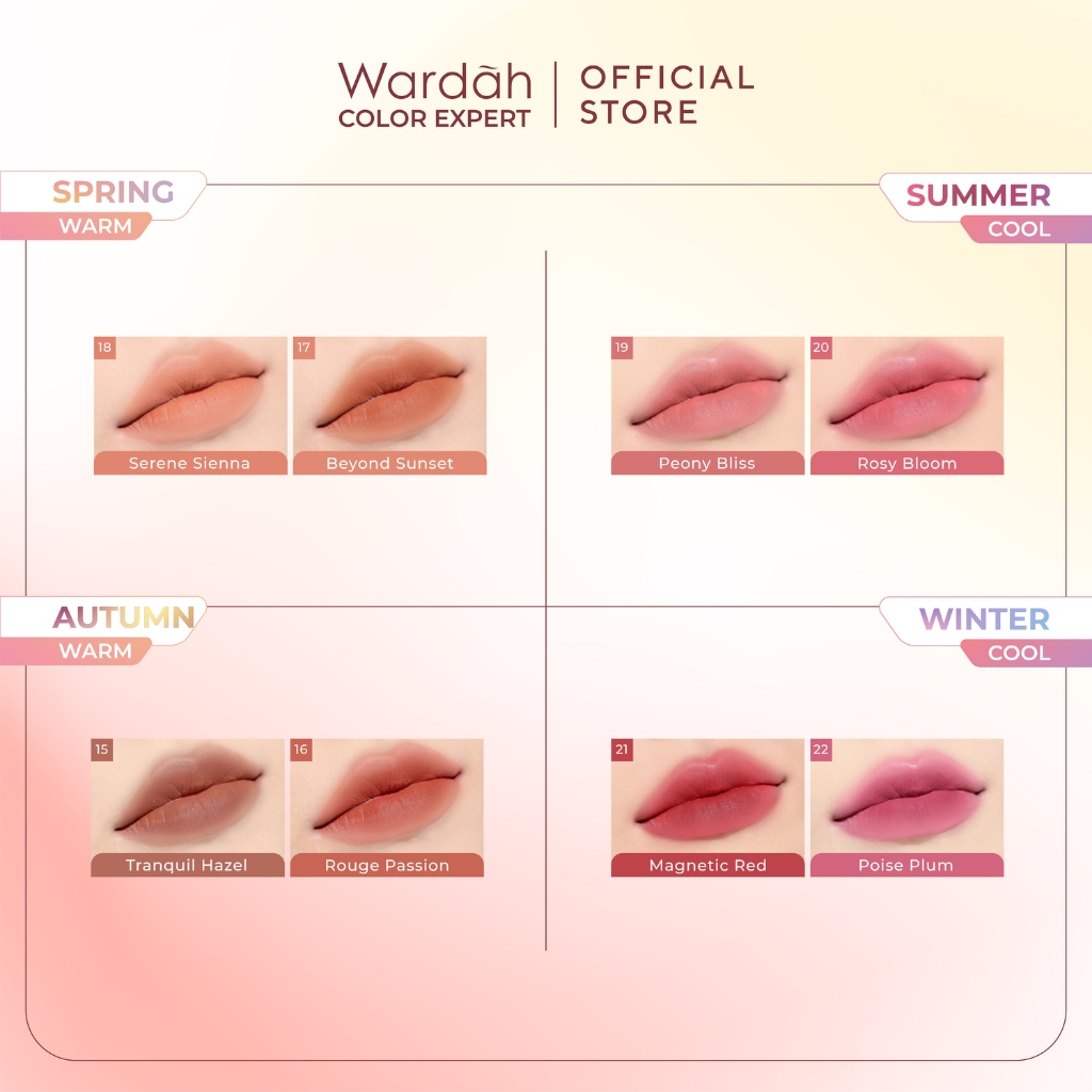 Wardah Colorfit Velvet Matte Lip Mousse Color Therapy 4gr - 16 Rouge Passion Wardah Colorfit Velvet Matte Lip Mousse Color Therapy 4gr - 16 Rouge Passion