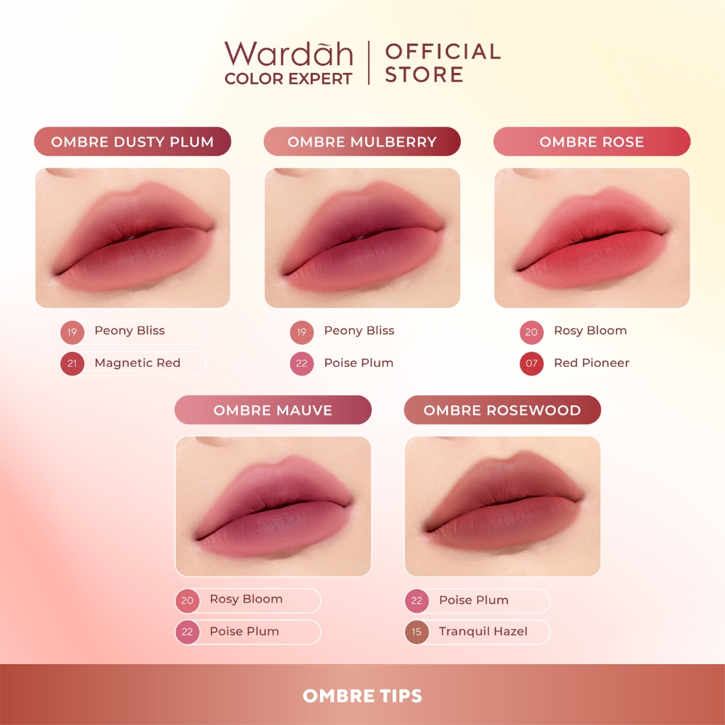 Wardah Colorfit Velvet Matte Lip Mousse Color Therapy 4gr - 16 Rouge Passion Wardah Colorfit Velvet Matte Lip Mousse Color Therapy 4gr - 16 Rouge Passion