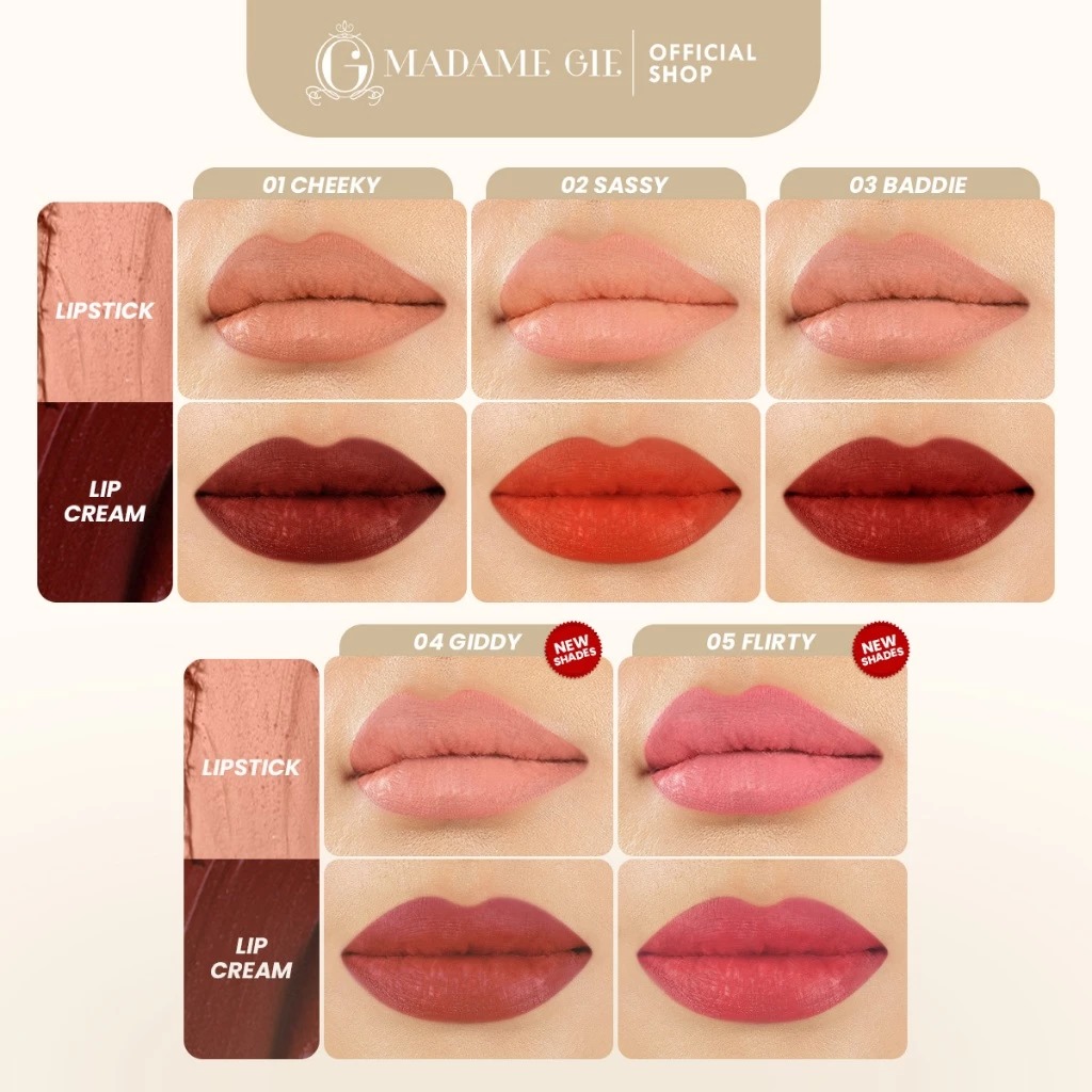 Madame Gie Charmseeker Lipstick & Lipcream - 04 Giddy
