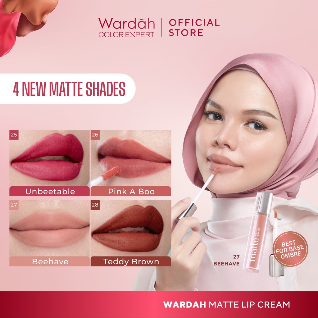 Wardah Exclusive Matte Lip Cream 01 Red-Dicted *