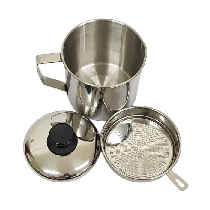 Oil Pot - Gelas Saringan Minyak + Tutup 1.3L