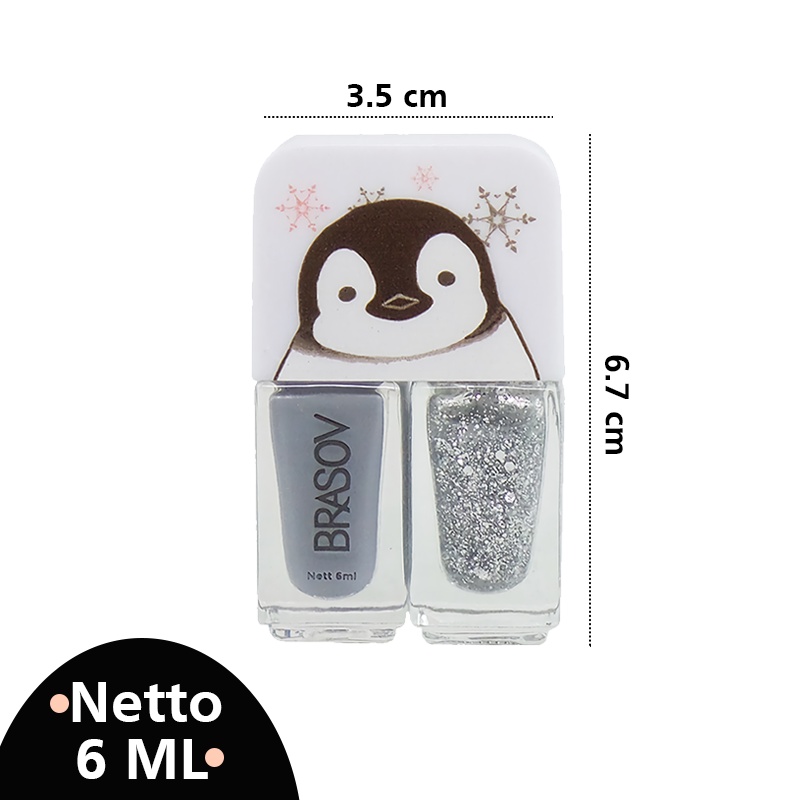 Brasov Nail Polish Karakter 2in1 2x6ml (Cat Kuku / Kutek)