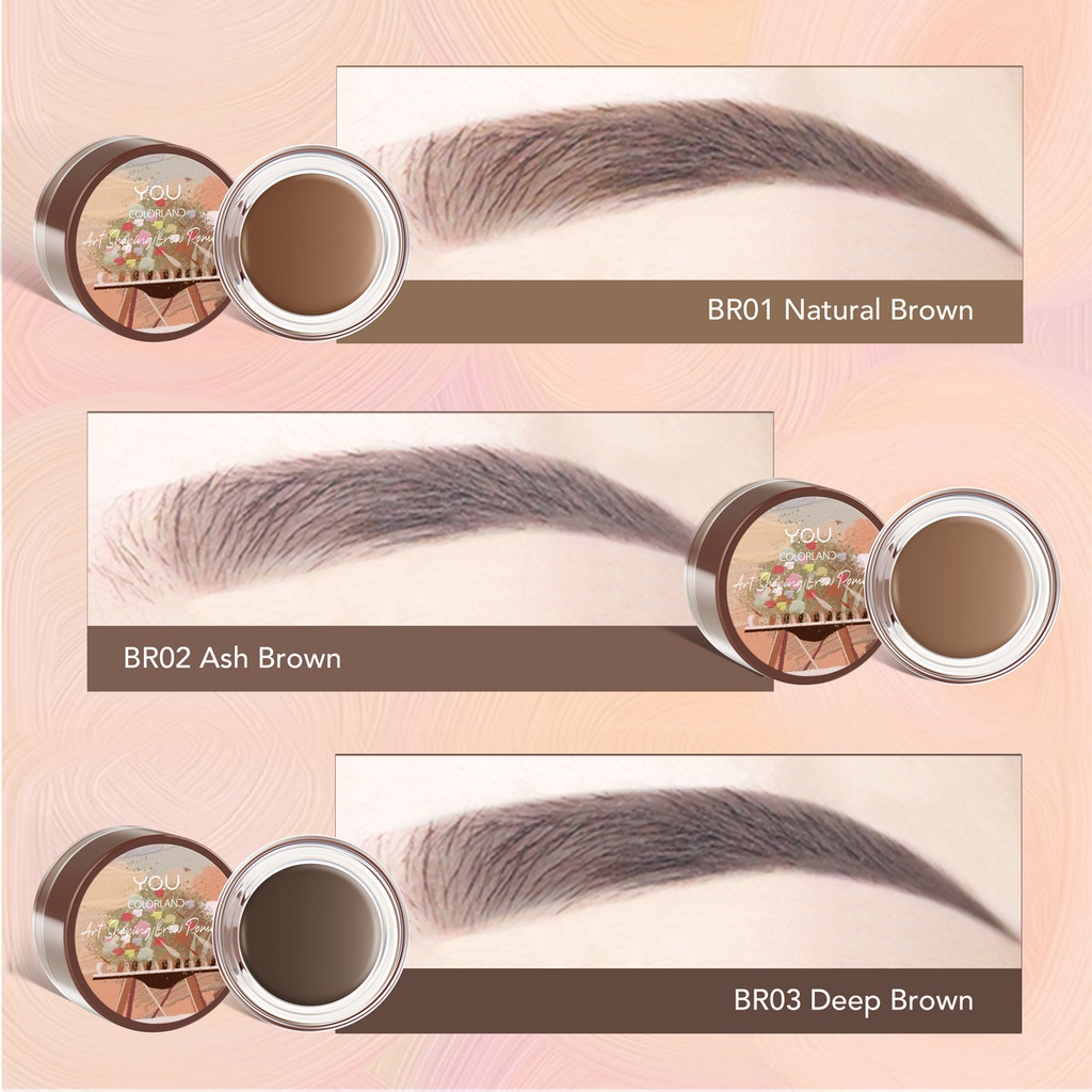 YOU Colorland Art Shaping Brow Pomade BR02 Ash Brown