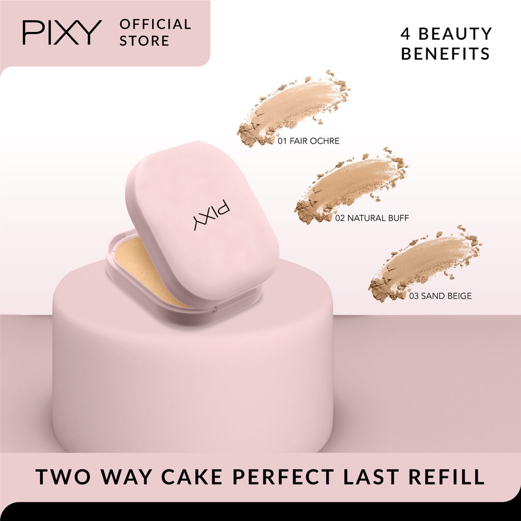 Pixy UV Whitening 4 Beauty Benefits TWC Perfect Last REFILL - 02 Natural Buff