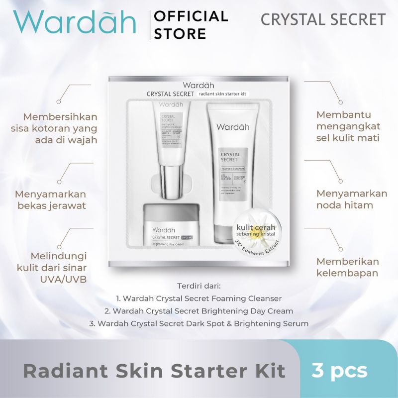 Wardah Crystal Secret Radiant Skin Mini Starter Kit *
