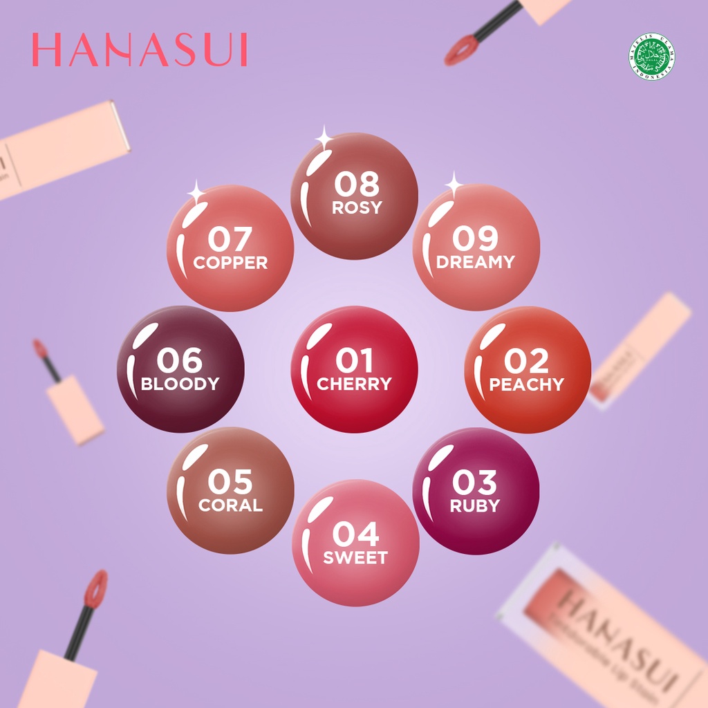 HANASUI Tintdorable Lip Stain - 01 Cherry (Lip Tint)