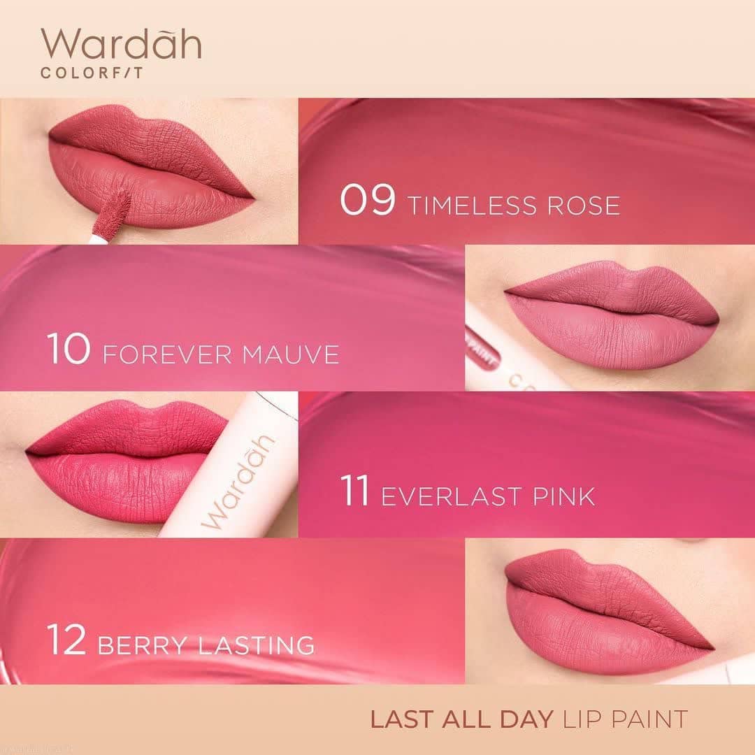 Wardah Colorfit Last All Day Lip Paint 11 Everlast Pink 4.2 g