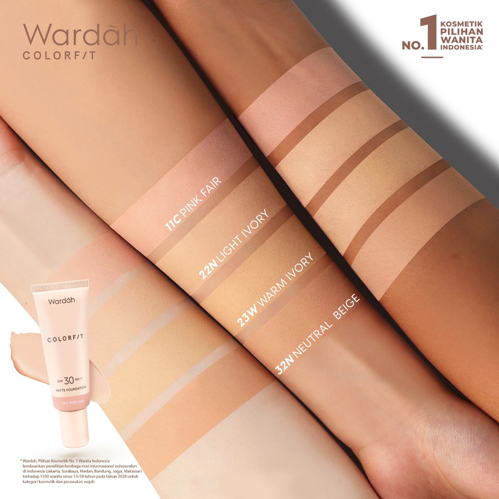 Wardah Colorfit Matte Foundation 23W Warm Ivory