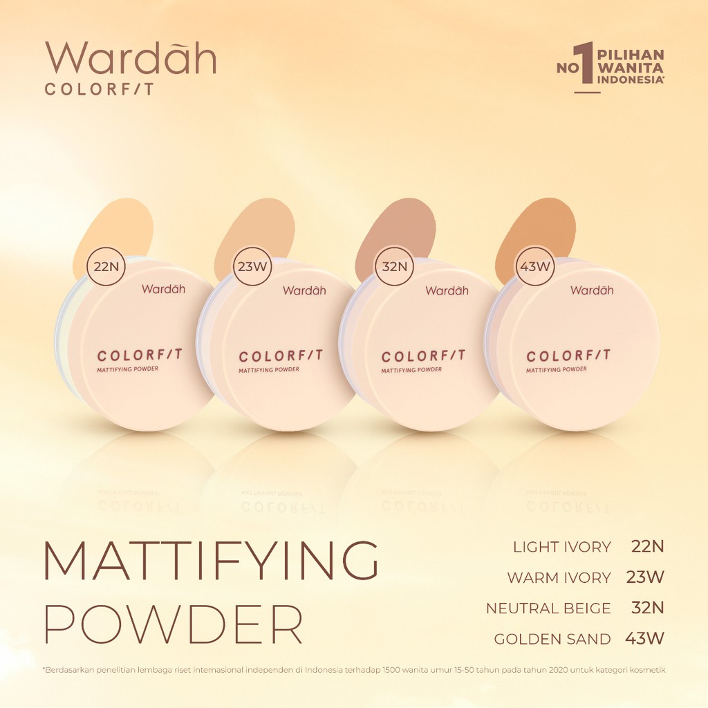 Wardah Colorfit Mattifying Powder 32N Neutral Beige (Bedak Tabur)