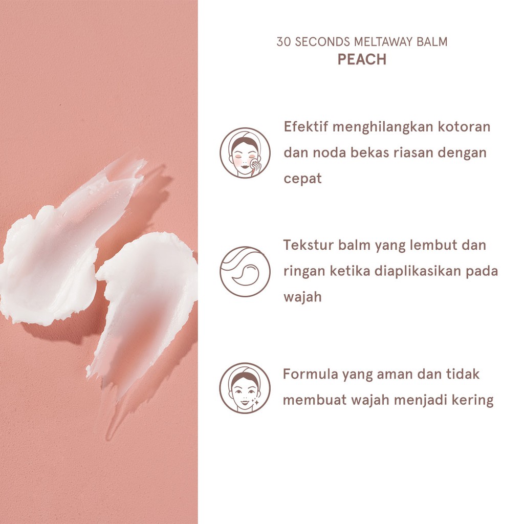 Dear Me Beauty Meltaway 30s Cleansing Balm 100gr - Peach